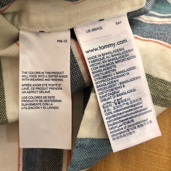 NWOT TOMMY JEANS COTTON STRIPE SHIRT - S - Picture 9 of 13